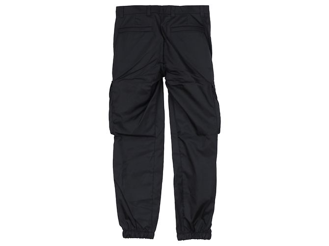 Prada Nylon Triangle Logo Cargo Pants Black - view 2