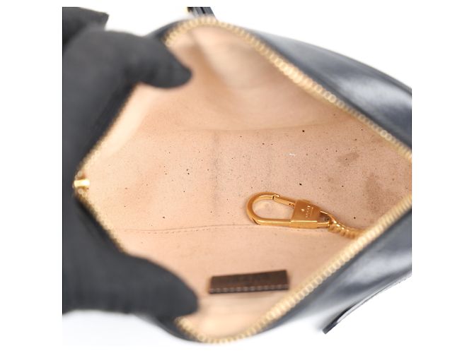 Gucci Mini Borsa a Tracolla Ophidia in Pelle Nera - vista 11
