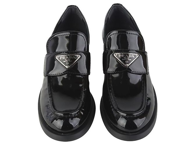 Prada Mocassini in pelle spazzolata con logo triangolare Taglia - vista 2