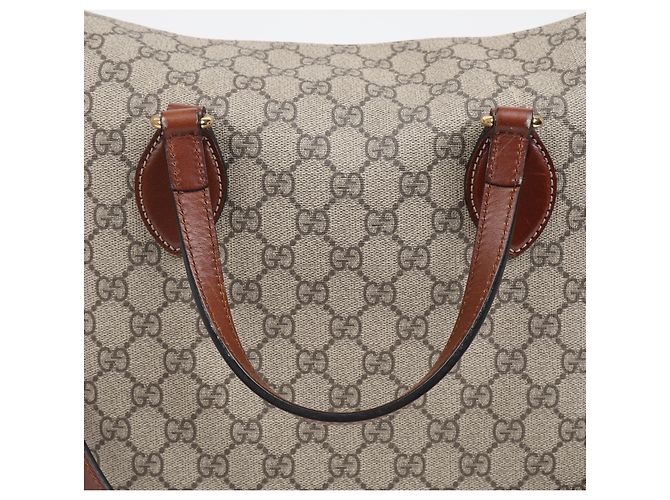 Gucci Borsa Tote e a tracolla GG Supreme Canvas Brown - vista 17