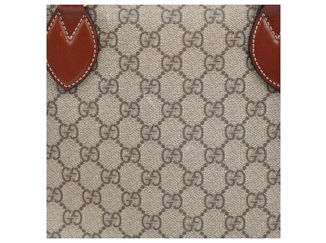 Gucci Borsa Tote e a tracolla GG Supreme Canvas Brown - vista 3