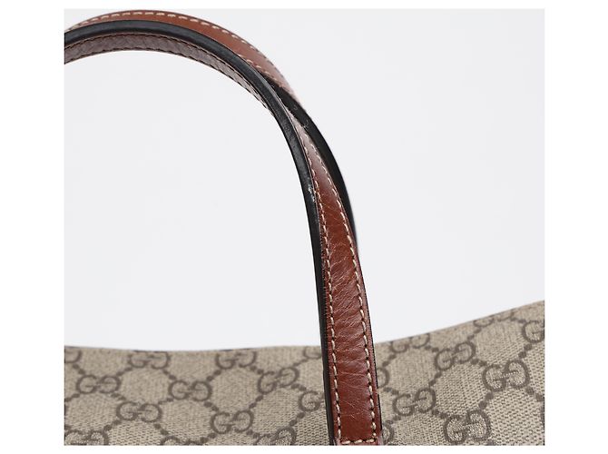 Gucci Borsa Tote e a tracolla GG Supreme Canvas Brown - vista 5