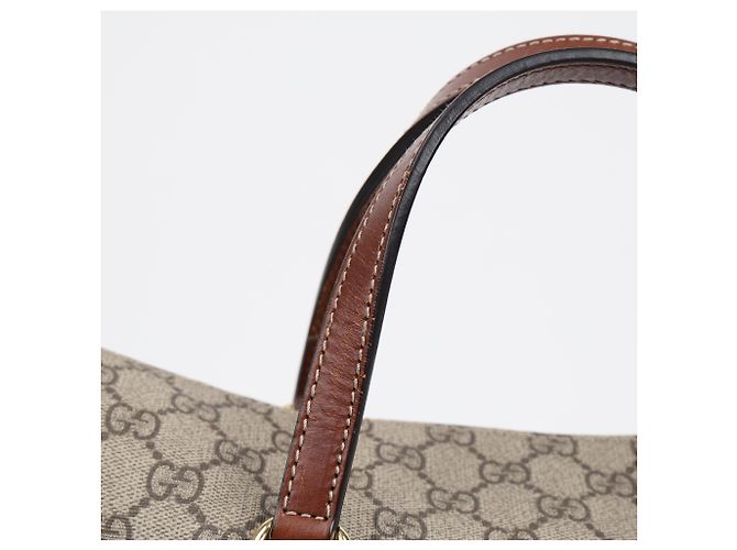 Gucci Borsa Tote e a tracolla GG Supreme Canvas Brown - vista 6