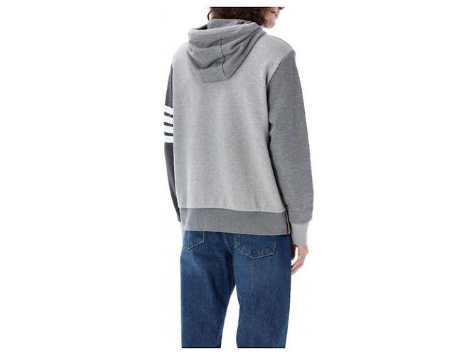 Thom Browne Sudadera con capucha Bar Stripe RWB Tab Loopback Funmix - vista 5