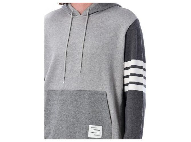 Thom Browne Sudadera con capucha Bar Stripe RWB Tab Loopback Funmix - vista 6
