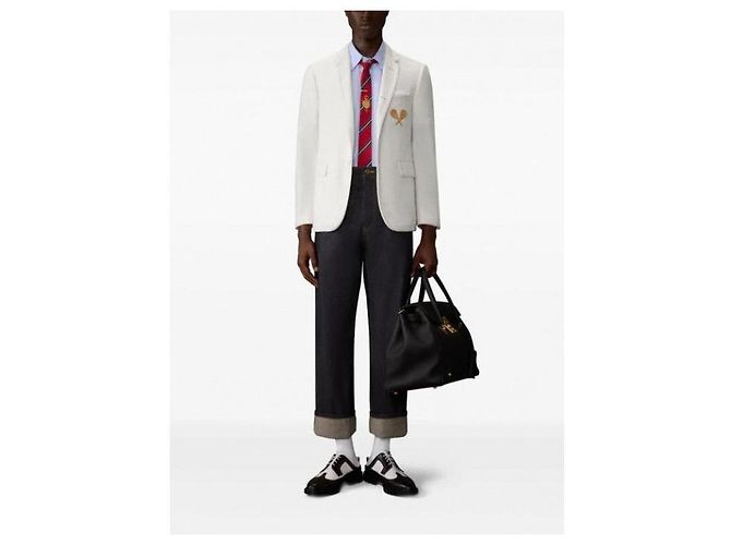 Thom Browne Pantaloni in denim selvage - vista 5