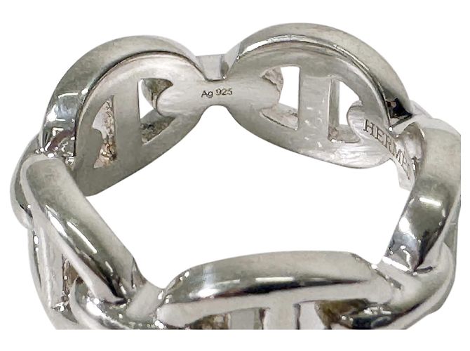 Hermès Chandale Chain Ring Small Silver - view 8