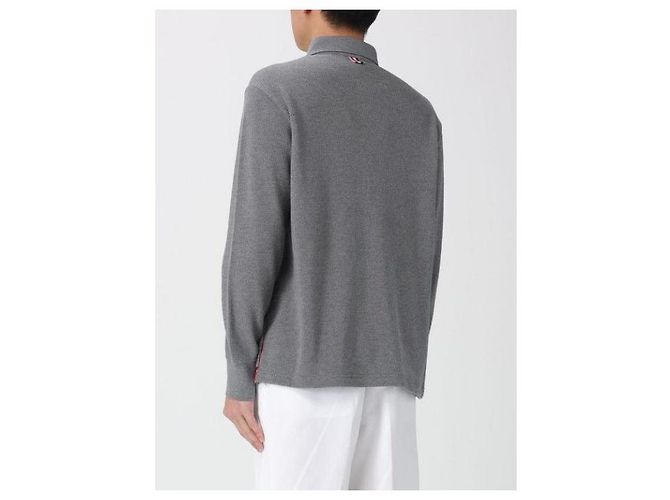 Thom Browne Rugby- Polo aus Baumwolltextur - Ansicht 6
