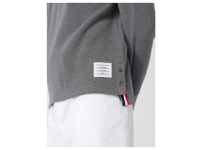 Thom Browne Rugby- Polo aus Baumwolltextur - Ansicht 8