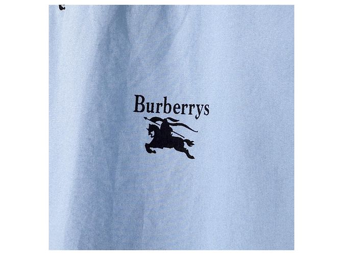 Burberry Camicia oversize a maniche lunghe con stampa logo Archive Knight da uomo - Blu - vista 8
