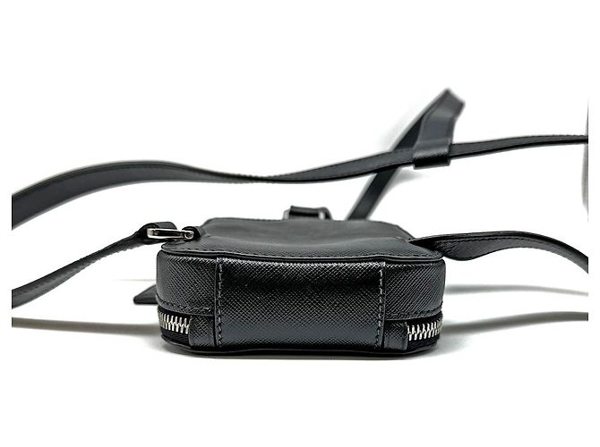 Prada Saffiano Gürteltasche mit Dreieckslogo Schwarz - Ansicht 5