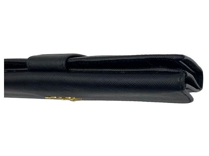 Prada Saffiano Leder-Klappbörse mit Metall-Logo - Ansicht 14