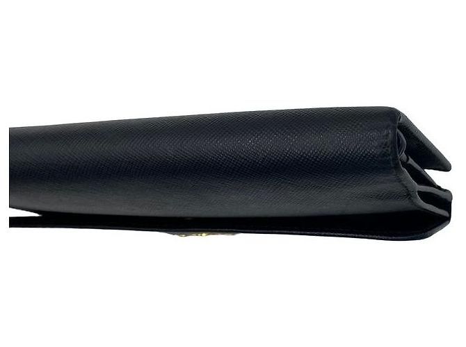 Prada Saffiano Leder-Klappbörse mit Metall-Logo - Ansicht 16