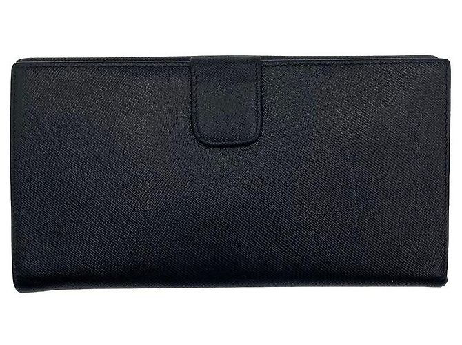 Prada Saffiano Leder-Klappbörse mit Metall-Logo - Ansicht 2