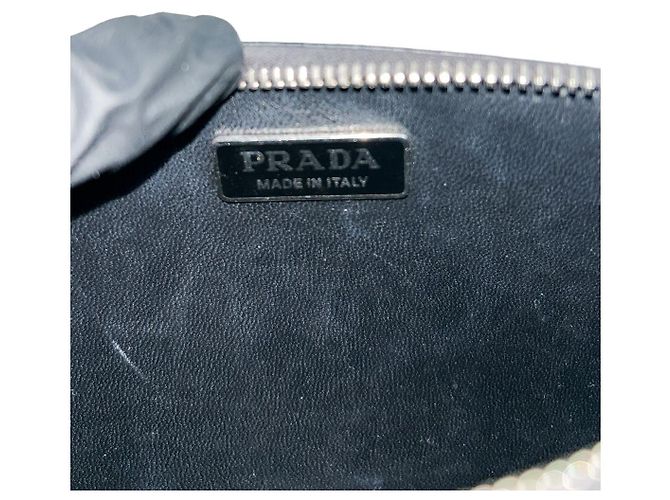Prada Mini borsa a tracolla in Saffiano nero - vista 10