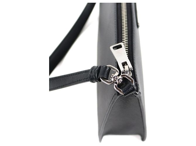 Prada Mini borsa a tracolla in Saffiano nero - vista 7
