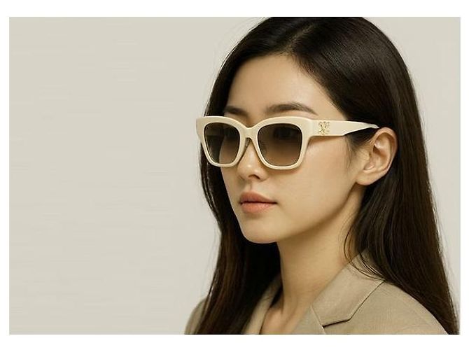 Céline Triomphe Sonnenbrille Asian Fit Oversized Unisex Acetate - Ansicht 4