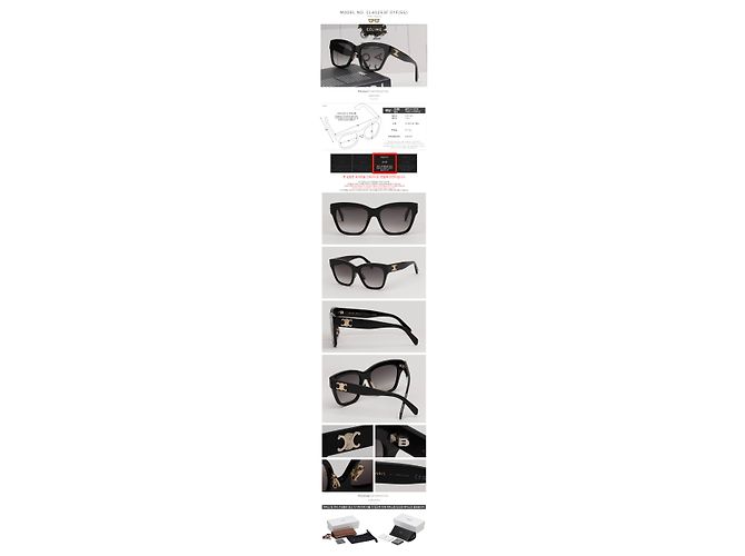 Céline Triomphe Sonnenbrille Asian Fit Oversized Unisex Acetate - Ansicht 5