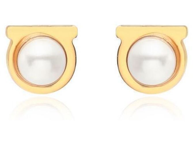 Salvatore Ferragamo Orecchini Gancini Pearl - vista 2
