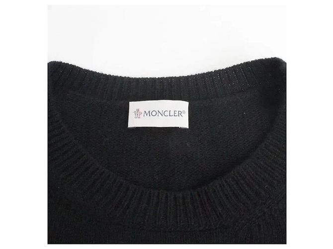 Moncler Logo Wollpullover Schwarz - Ansicht 5