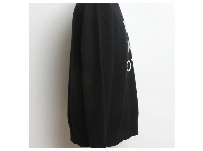 Moncler Logo Wollpullover Schwarz - Ansicht 7