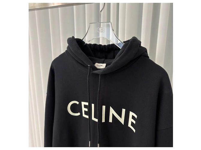 Céline Weiter Hoodie aus Baumwoll-Fleece - Ansicht 4