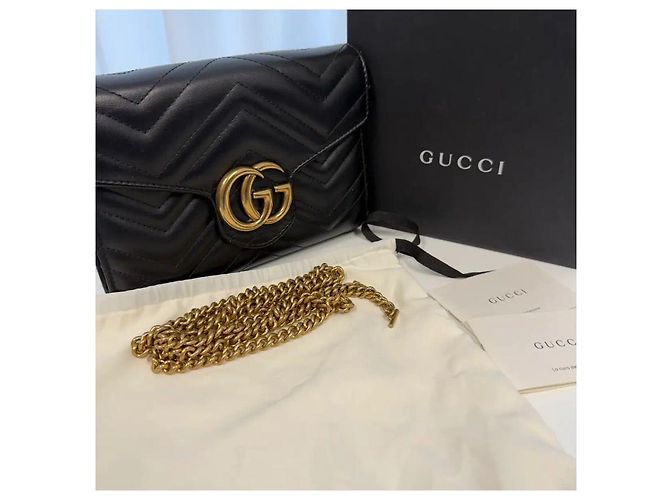 Gucci Borsa a spalla con catena GG Marmont Matelassé - vista 6