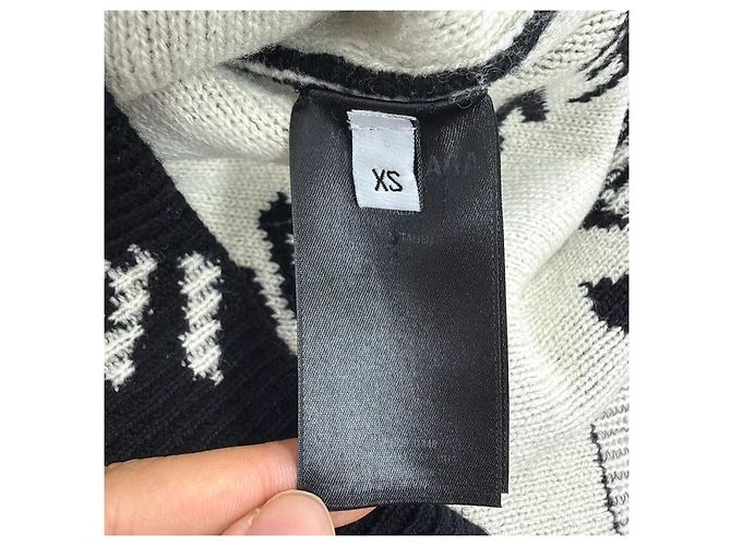 Balenciaga Multi Logo Strickpullover Schwarz - Ansicht 6