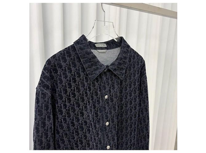 Dior Samthemd Navy Blau - Ansicht 4