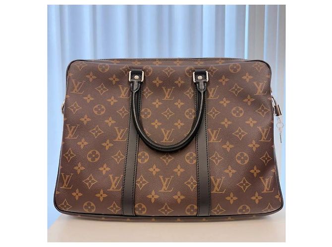 Louis Vuitton Monogram Macassar Porte Documents Voyage PM - vue 2
