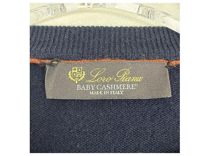 Loro Piana Baby Cashmere Strickpullover Navy - Ansicht 5