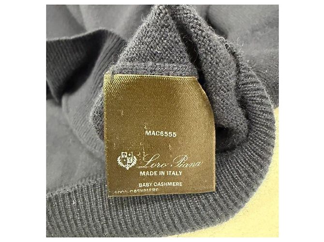 Loro Piana Baby Cashmere Strickpullover Navy - Ansicht 6