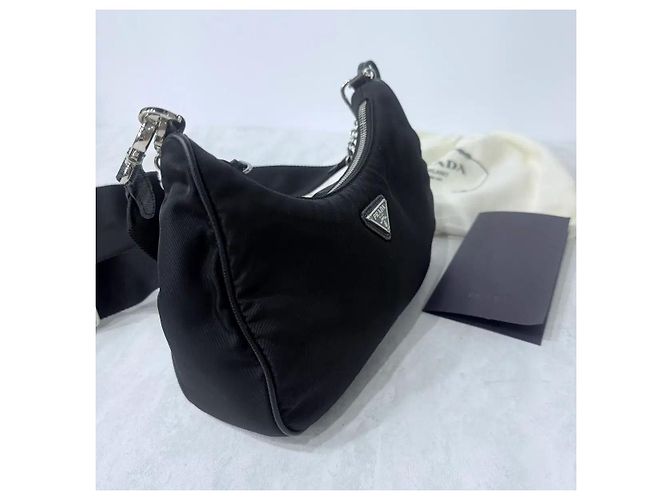 Prada Reedition Re-Nylon Schultertasche Black - vista 2