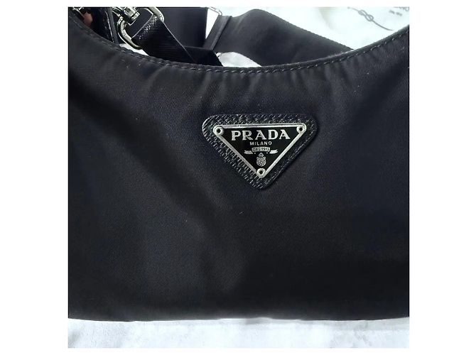 Prada Reedition Re-Nylon Schultertasche Black - vista 8