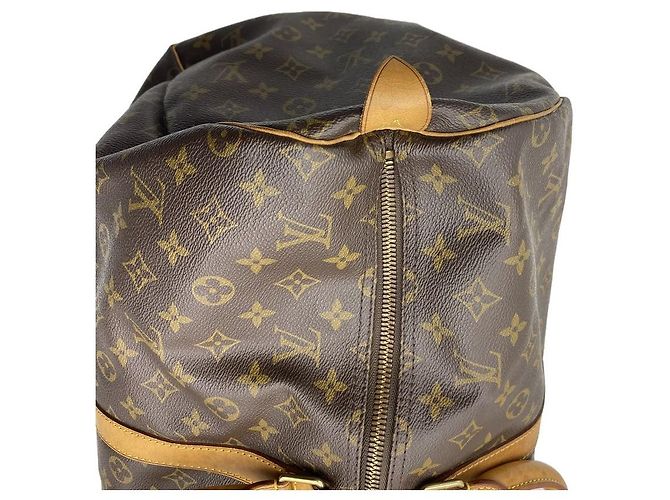 Louis Vuitton Borsa Keepall Monogram Canvas Boston Bag Tote Brown - vista 18