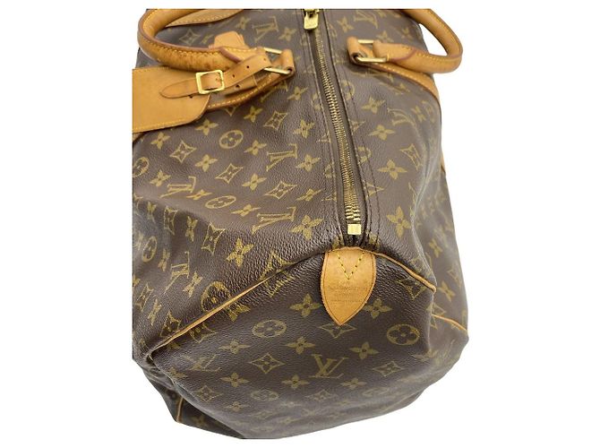 Louis Vuitton Borsa Keepall Monogram Canvas Boston Bag Tote Brown - vista 19