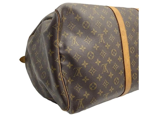 Louis Vuitton Borsa Keepall Monogram Canvas Boston Bag Tote Brown - vista 5