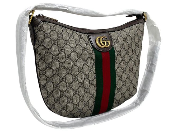 Gucci Borsa a tracolla hobo Ophidia GG Small Half Moon - vista 2