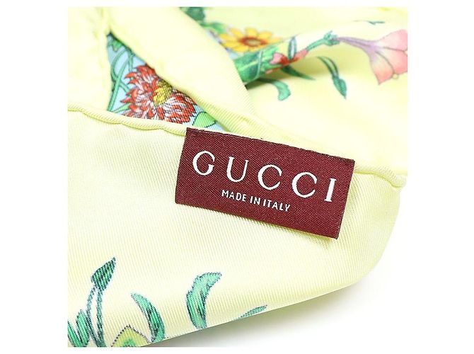Gucci Quadrato di seta turchese con stampa floreale - vista 7