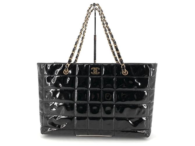 Chanel Borsa a tracolla in vernice Chocolate Bar - vista 3