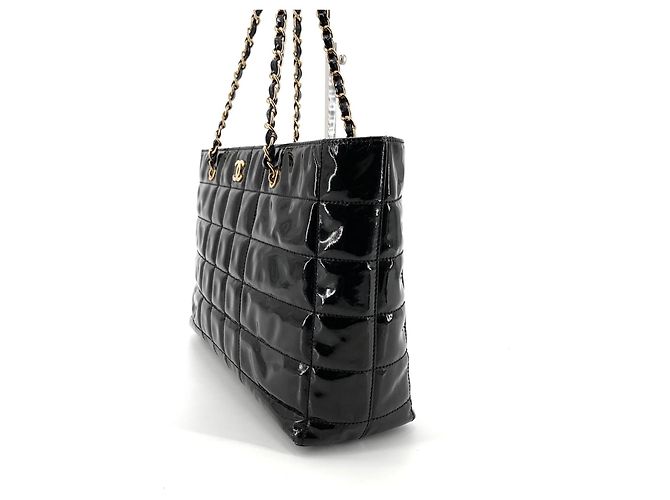 Chanel Borsa a tracolla in vernice Chocolate Bar - vista 4