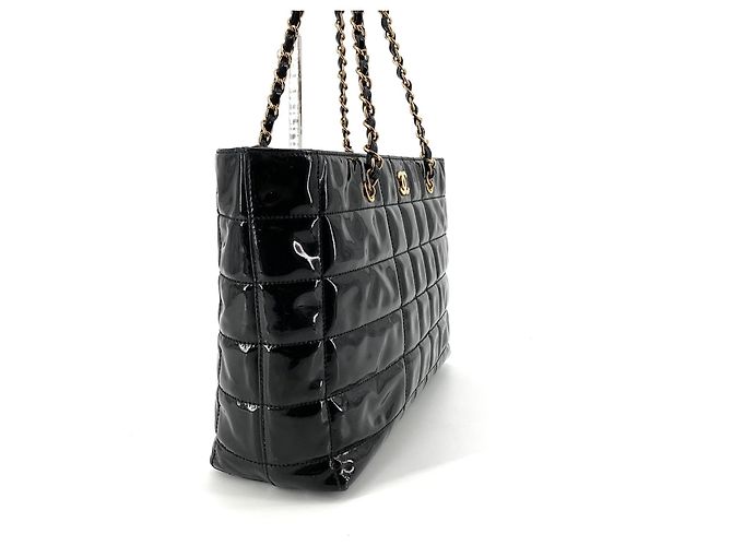 Chanel Borsa a tracolla in vernice Chocolate Bar - vista 5