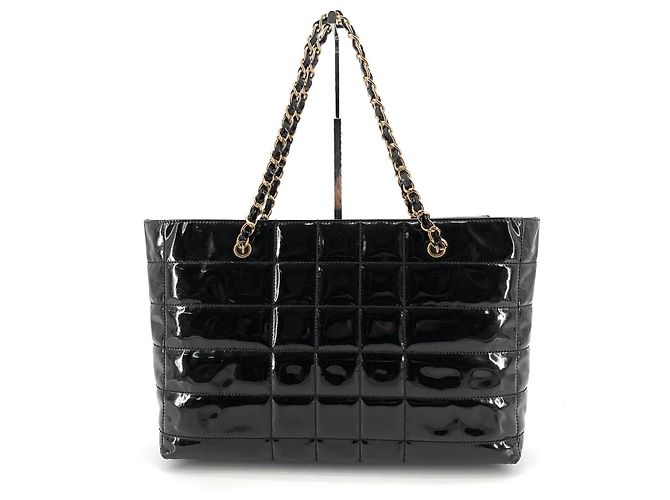 Chanel Borsa a tracolla in vernice Chocolate Bar - vista 6