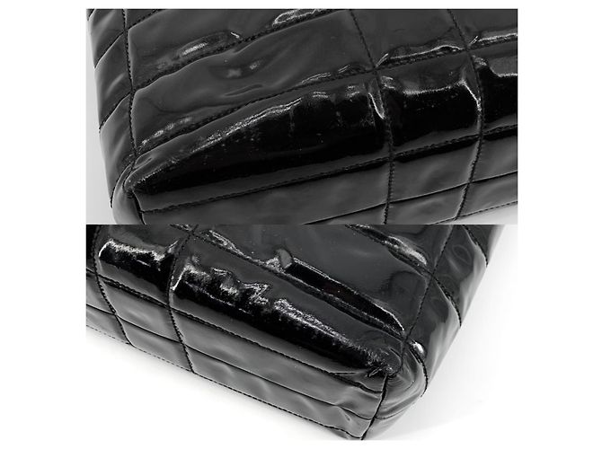 Chanel Borsa a tracolla in vernice Chocolate Bar - vista 9