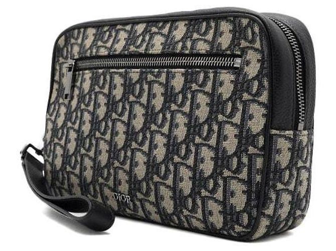Dior Borsa Clutch con Tracolla Oblique Jacquard - vista 2