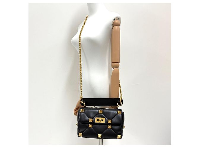 Valentino Borsa a tracolla Rockstud Chain Black - vista 2