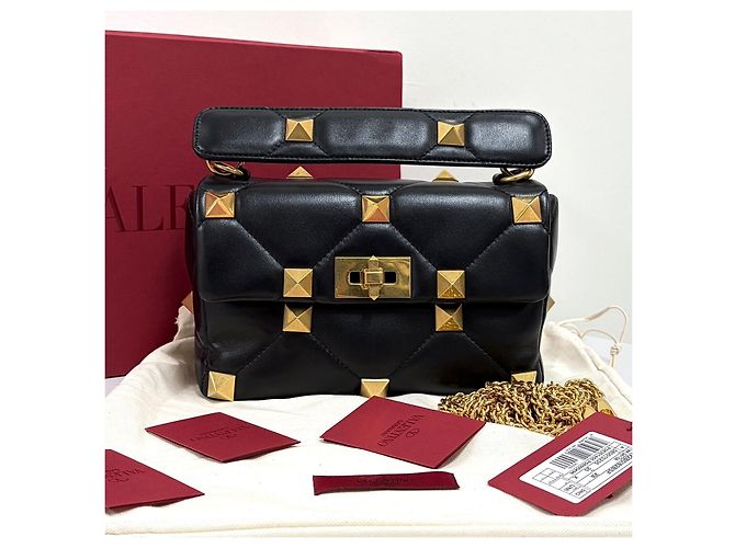 Valentino Borsa a tracolla Rockstud Chain Black - vista 3