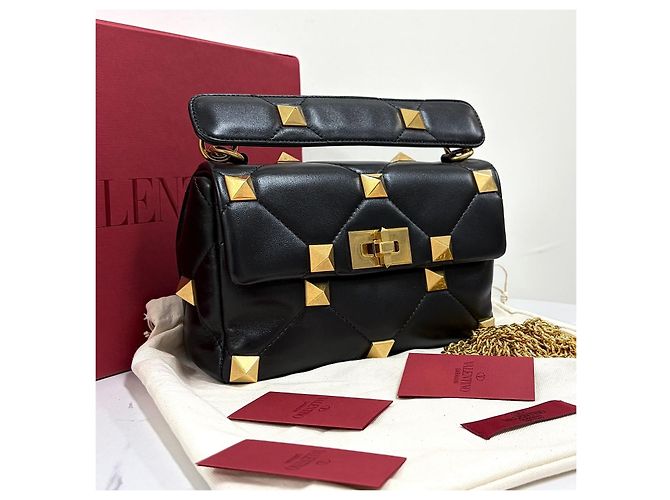 Valentino Borsa a tracolla Rockstud Chain Black - vista 4