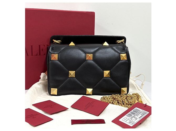 Valentino Borsa a tracolla Rockstud Chain Black - vista 5