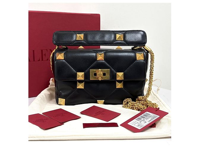 Valentino Borsa a tracolla Rockstud Chain Black - vista 6